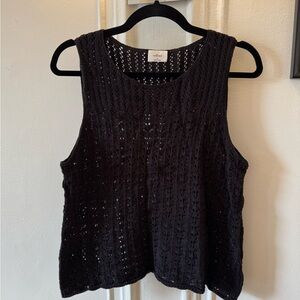 Black Aritzia Knitted Sleeveless Top